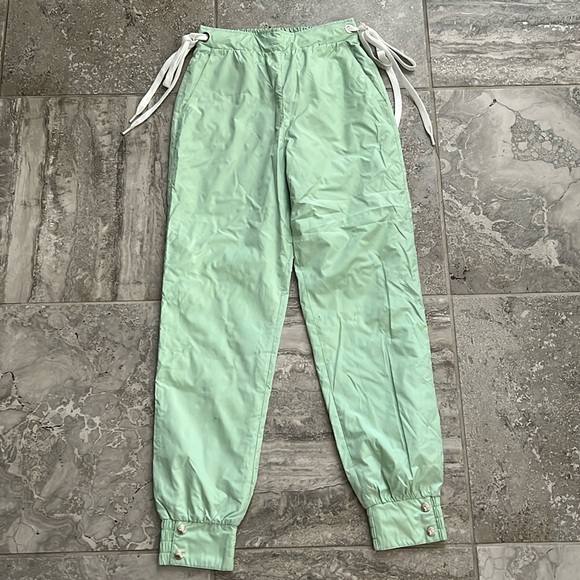 KHRISJOY Casual Pants in Mint Green, Size S - Made in Italy NEW w/o Tag $537 - Picture 6 of 14